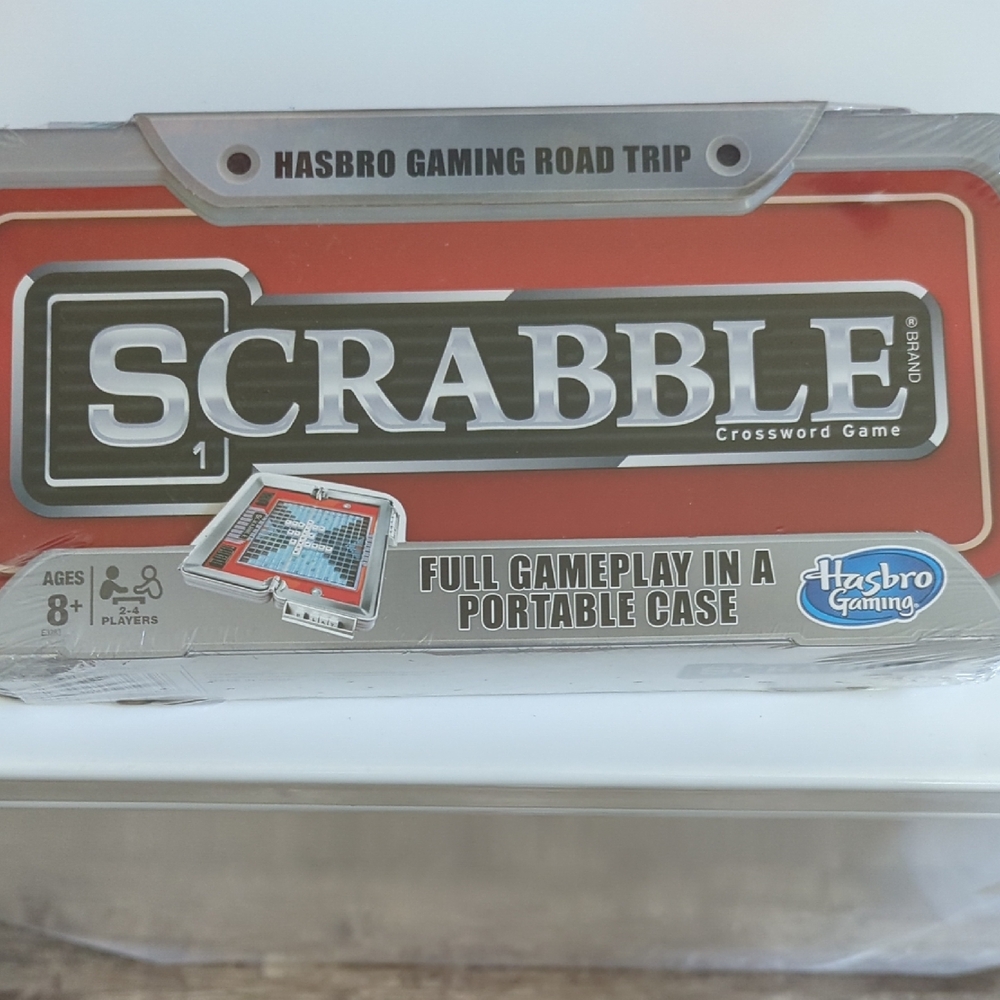 Hasbro Scrabble Road Trip Edition - Red and Silver